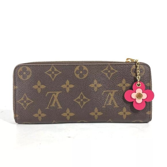 LOUIS VUITTON M64201 Monogram flower Portefeuille Clemence Zippy Wallet - Picture 1 of 16